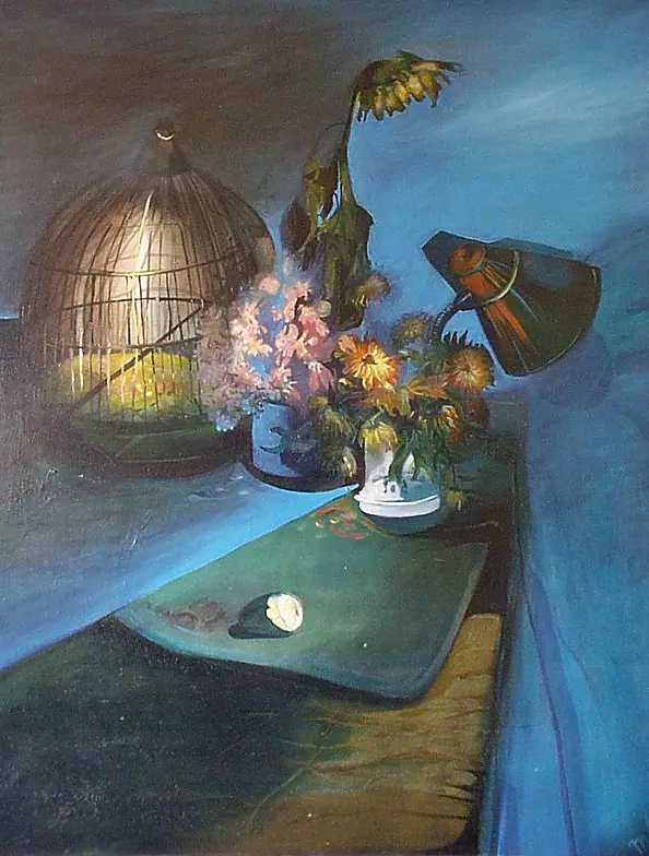 Małgorzata Bundzewicz - Martwa natura z papugą