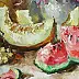 Marina Kozlowska - Stillleben mit Melone und Wassermelone