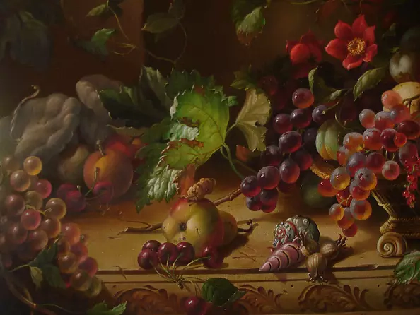 Aleksander Mikhalchyk - Still life with parrots (section)