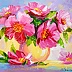 Olha Darchuk - Natura morta con fiori rosa