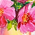 Olha Darchuk - Natura morta con fiori rosa