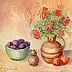 Urszula Nieborak - Still life with plums