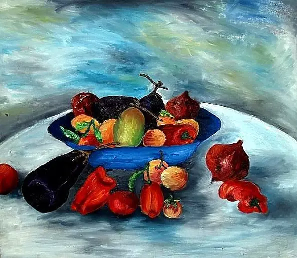 Katarzyna Gąsiorowska - Martwa natura z bakłażanami