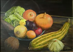 Maria Roszkowska - Still life with vegetables