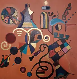 Danuta Kawecka, падение, Акрилова картина, Масляная картина - холст, 50 x 50