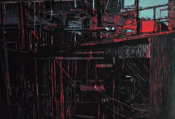 Alicja Piechota - Shipyard at night