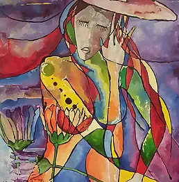 Mariusz Włazałek, маргаритки, Масляная картина - холст, 120 x 200