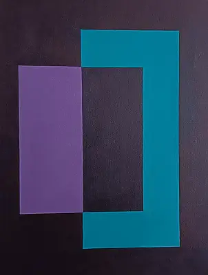 Stanisław Olesiejuk, Strefa ciszy - medytacje. W hołdzie Markowi Rothko., Obraz akrylowy - płótno, 50 x 70