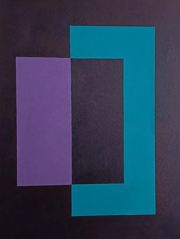 Stanisław Olesiejuk, Strefa ciszy - medytacje. W hołdzie Markowi Rothko., Obraz akrylowy - płótno, 50 x 70