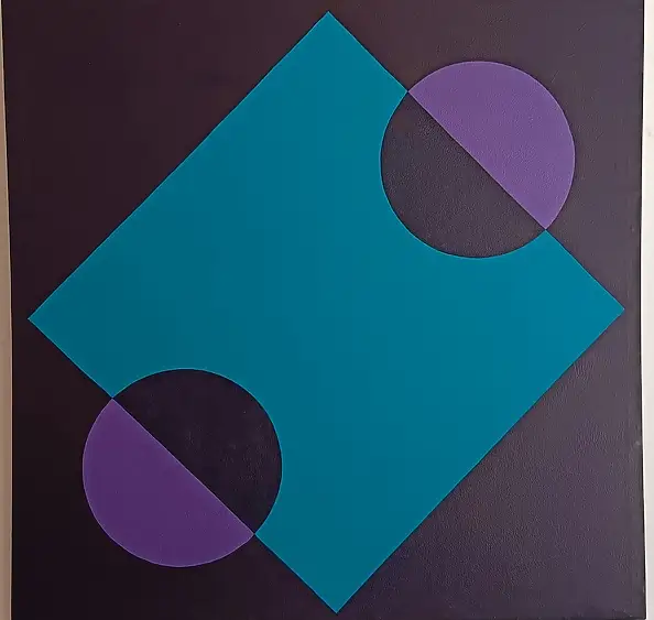 Stanisław Olesiejuk, Strefa ciszy - medytacje. W hołdzie Markowi Rothko., Obraz akrylowy - płótno, 90 x 90