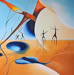 Serge Ra, Tuning the Soul, Oil painting - canvas, 50 x 70