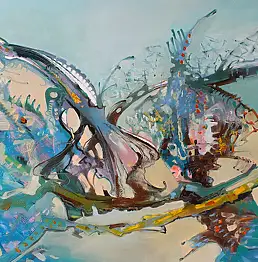 Henadzy Havartsou, Lotta degli elementi, Quadro a olio - tela, 100 x 70