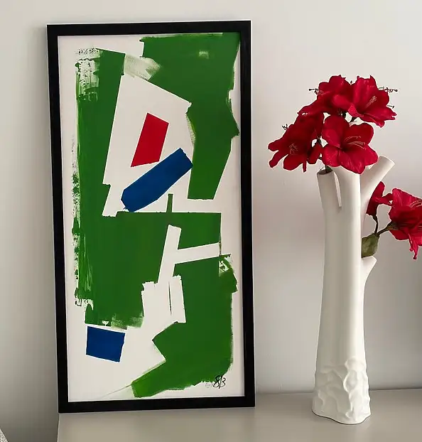 Danuta Zgoł, Structure of Thought - SB1, Acrylic painting - canvas, 50 x 100