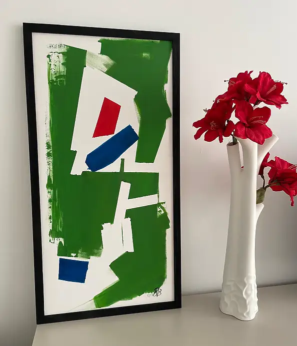 Danuta Zgoł, Structure of Thought - SB1, Acrylic painting - canvas, 50 x 100