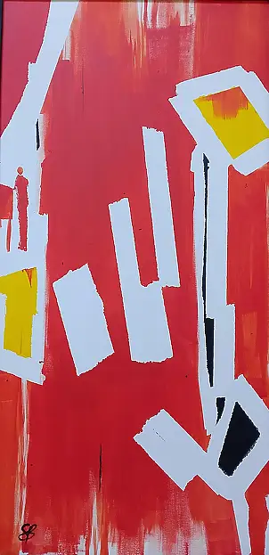 Danuta Zgoł, Structure of Thought - SB2, Acrylic painting - canvas, 50 x 100