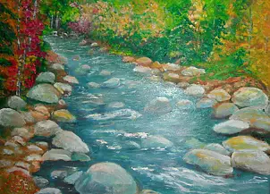 Jadwiga Rudnicka - Stream in the mountains