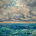 Marcin Stępniowski, Studium morza i chmur, Obraz olejny - płyta, 100 x 70