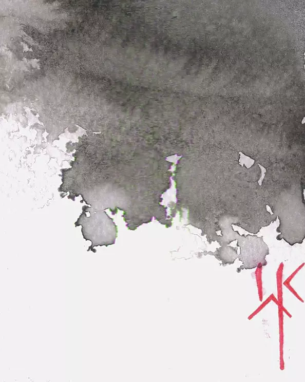 Witold Kubicha - Study of the landscape - sumi-e