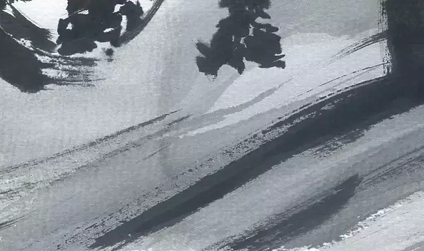 Witold Kubicha - Study of the landscape - sumi-e