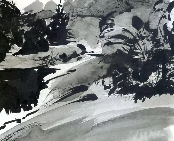 Witold Kubicha - Studium pejzażu - sumi-e