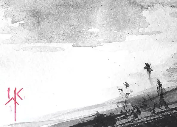 Witold Kubicha - Studium pejzażu - sumi-e