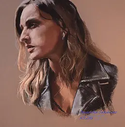 Agnieszka Morysiak - Uno studio del volto di un giovane.