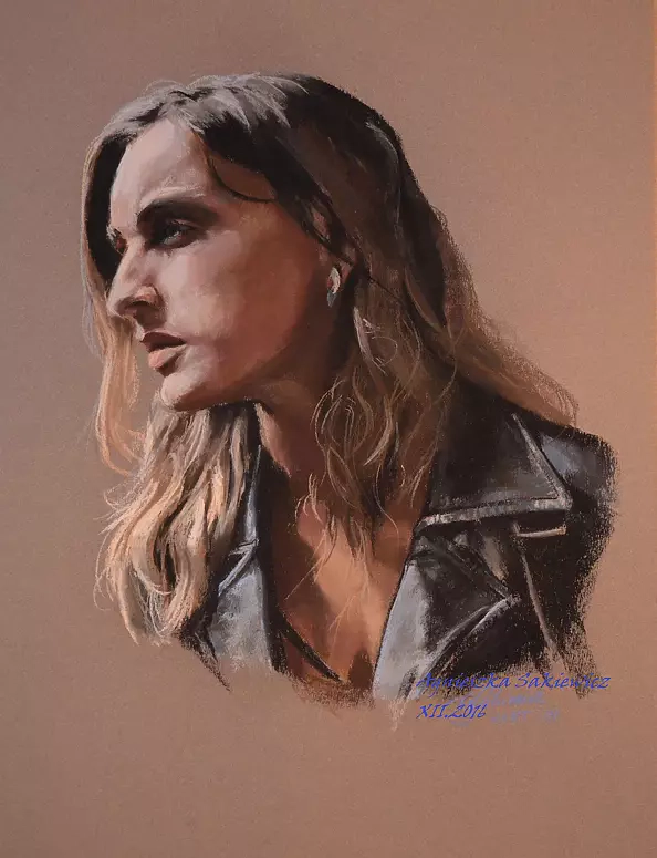 Agnieszka Morysiak - A study of the face of a young person.