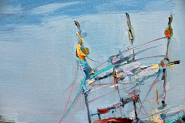 Henadzy Havartsou, Stworzona z myślą o morzu, Obraz olejny - płótno, 70 x 50