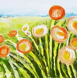 Anna Baryła - Stylized flowers in the meadow