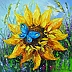 Olha Darchuk - Sonnenblume und Schmetterling