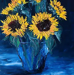 Anastasiia Novytska - Sunflowers 50x60 cm