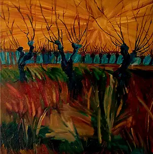   - Sunset with willows