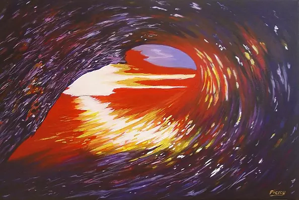 Martin Piercy - Sunset surf wave