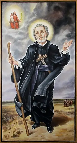 Zbigniew Suwała, Św. Andrzej Bobola  - Męczennik - Patron Polski, Obraz akrylowy - płótno, 61 x 122