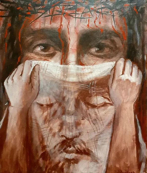 Rafał Czwichocki - Saint Veronica wipes the face of Jesus