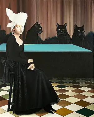 Nataliya Bagatskaya, Świadkowie Niewidzialnego, Obraz akrylowy - płótno, 80 x 100