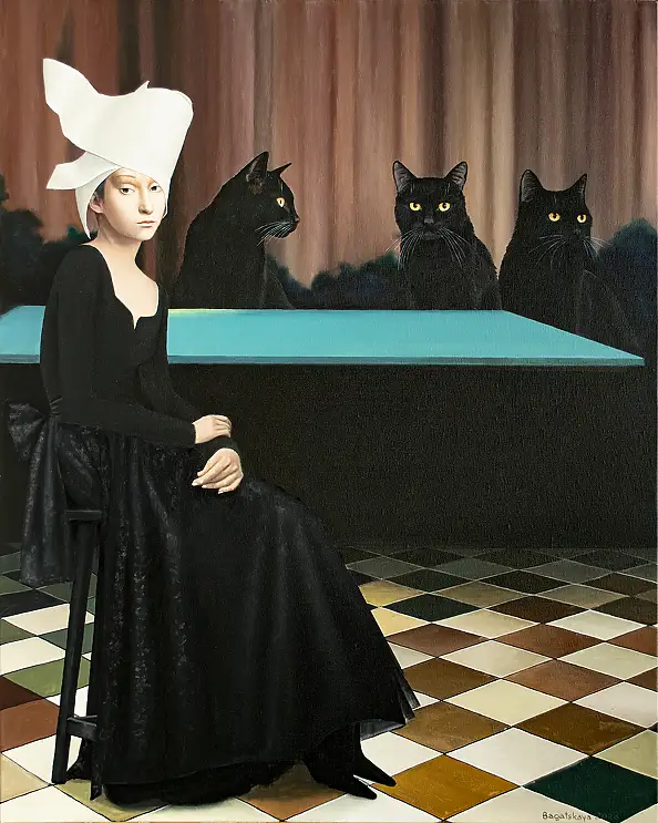 Nataliya Bagatskaya, Świadkowie Niewidzialnego, Obraz akrylowy - płótno, 80 x 100