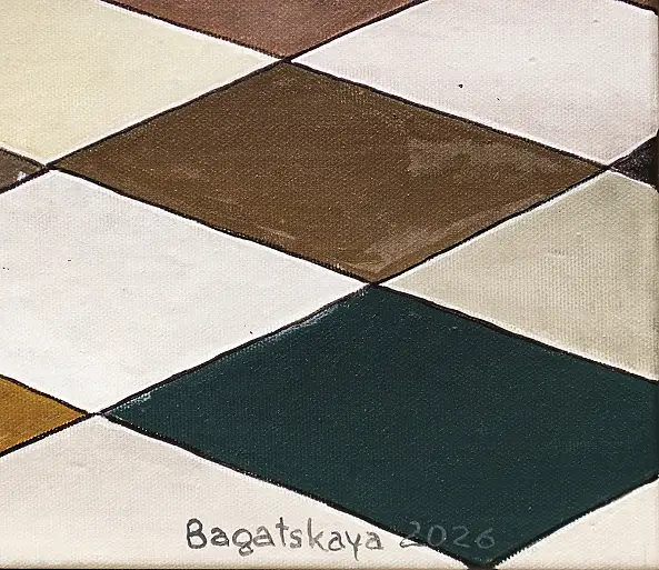 Nataliya Bagatskaya, Świadkowie Niewidzialnego, Obraz akrylowy - płótno, 80 x 100