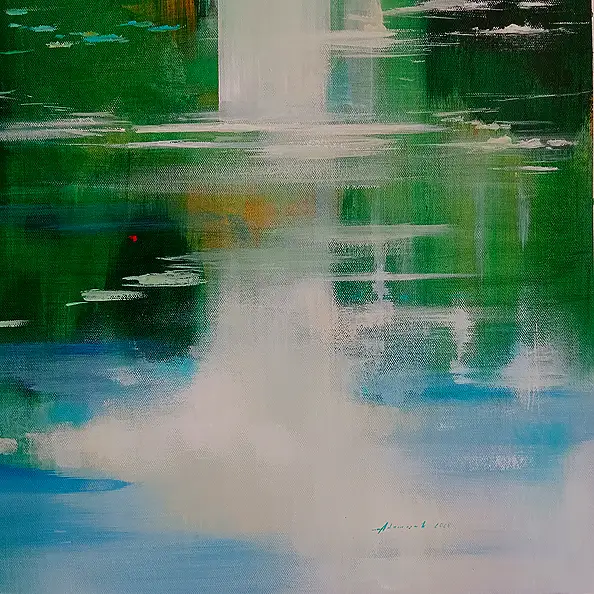 Aleksandra Adamczak, Świat jest lustrem, Obraz akrylowy - płótno, 80 x 60
