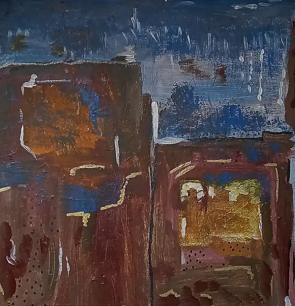 Agata Rak, Luci della città, Quadro ad acrilico - tela, 40 x 40