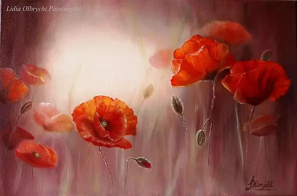 Lidia Olbrycht - Light and red poppies