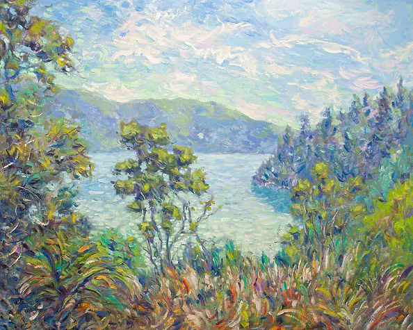 Marcin Stępniowski -  "Światło na wodzie, pejzaż letni"