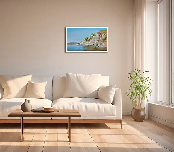 Henadzy Havartsou, Luce sulla baia, Quadro a olio - tela, 70 x 40