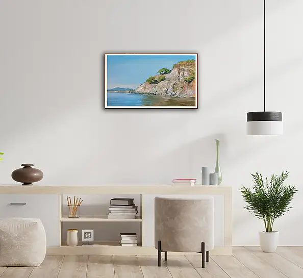 Henadzy Havartsou, Luce sulla baia, Quadro a olio - tela, 70 x 40