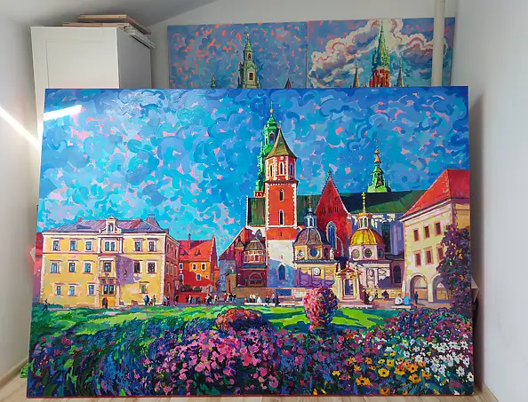 Anastasiia Kurkova, Światłopływ Stulecia, Obraz olejny - płótno, 240 x 170