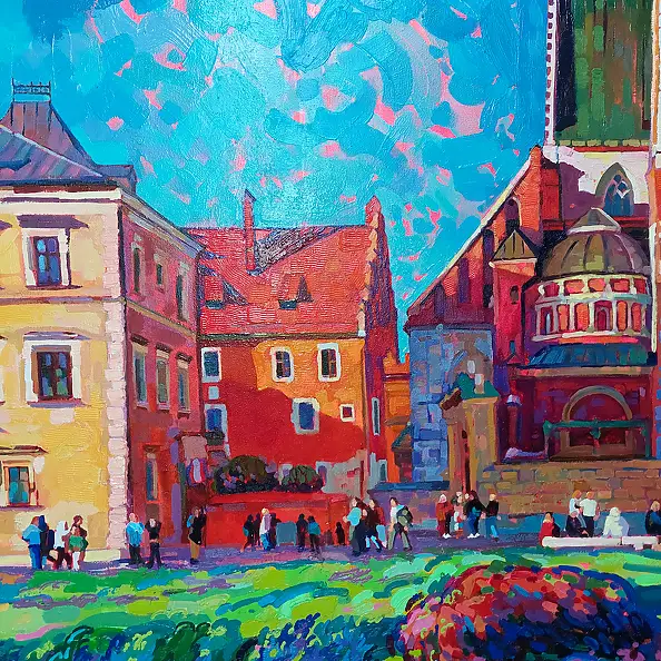 Anastasiia Kurkova, Światłopływ Stulecia, Obraz olejny - płótno, 240 x 170