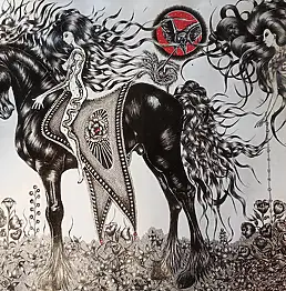 Anna Zarzycka, Parallelwelten, Inkografie, Andere, Mischtechniken - Papier, 42 x 30