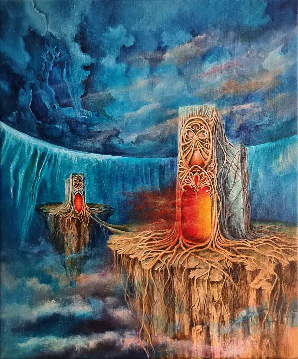 Urszula Świtaj, Parallel worlds, Oil painting - canvas, 46 x 55