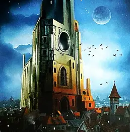 Zbigniew Hinc, «Храм», Масляная картина - холст, 30 x 40