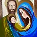 Ewa Boińska, Holy Family, Oil painting - canvas, 40 x 50
